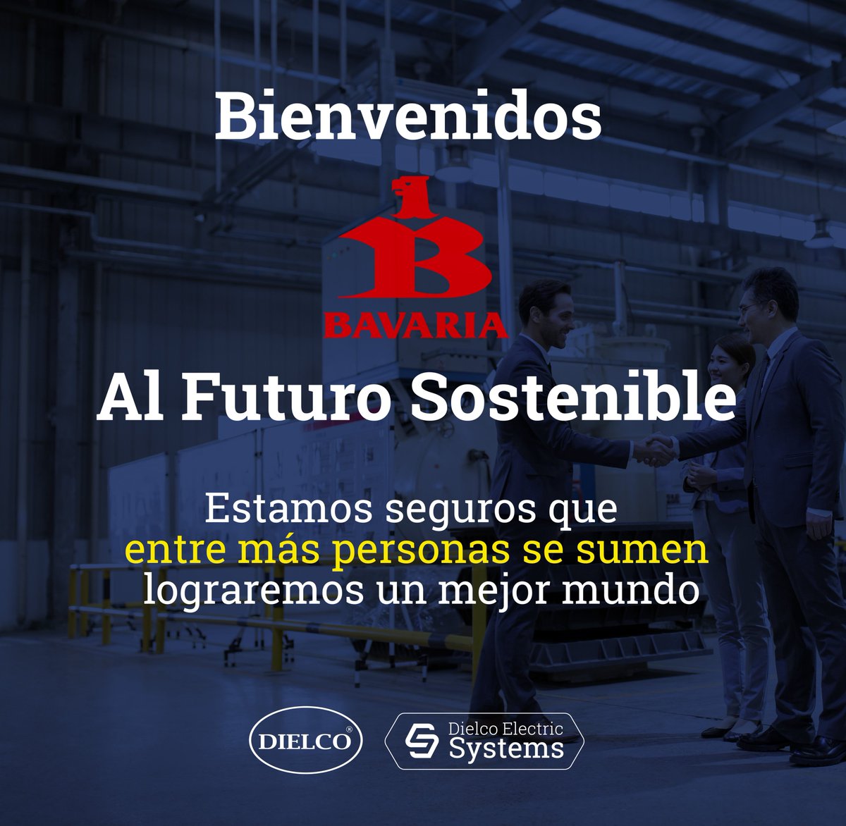 DielcoSas's tweet photo. Nos sentimos orgullosos de ver como cada vez somos más los que nos unimos en pro de lograr un país con un futuro sostenible, ¡Bienvenido @BAVARIA_OFICIAL!

Dielco, la calidad es nuestra diferencia🤝
.
.
.
#Dielco #ElectricSystems  #Colombia #futurosostenible #Bavaria https://t.co/ZEp2Fv9Kwk