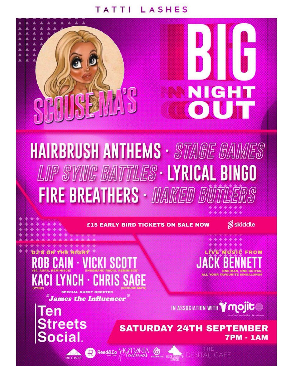 SO excited about my next big night out on 24th Sept at @tenstreetsscl with <a href="/MojitoEvents/">Mojito Events</a> !! I’ve put my own stamp on this one, so OBVIOUSLY it’s going to be the best one yet 💅🏽🤣 Yous all better come or I’ll be fuming. Get your tickets &amp; info here: skiddle.com/e/36161192 💃