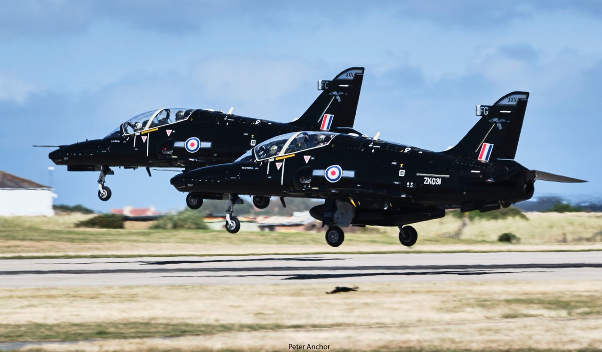 Double pairs landing this morning at <a href="/RAF_Valley/">RAF Valley</a> from <a href="/XXVSqn/">XXV(Fighter) Squadron</a>