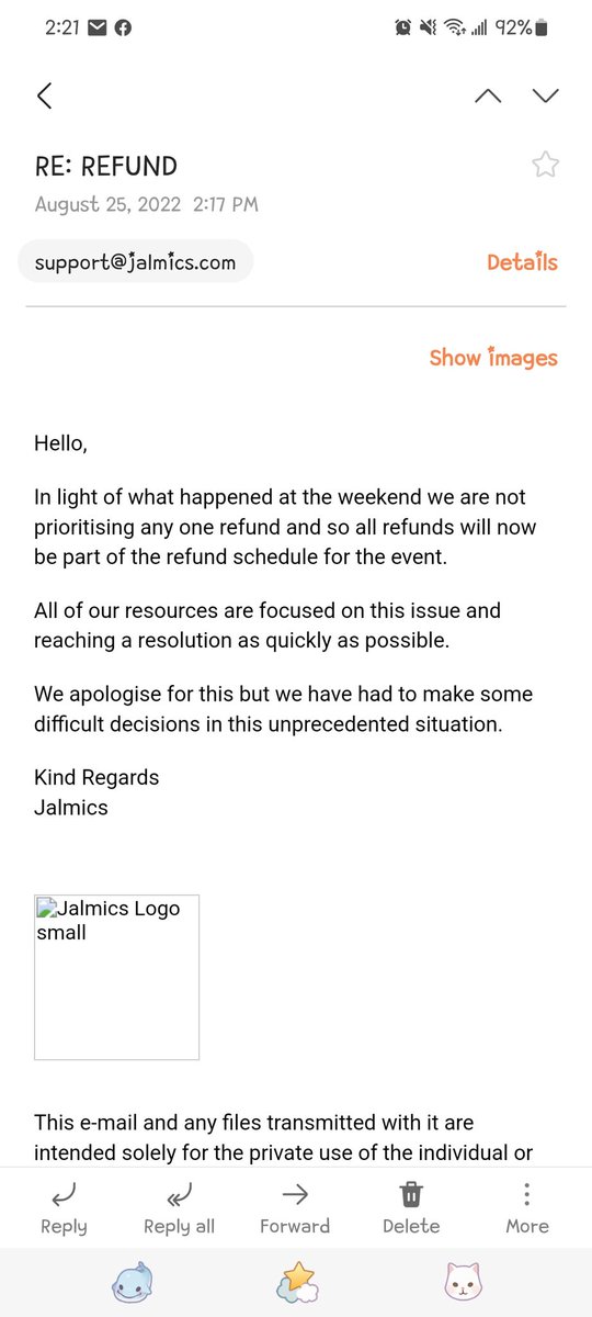 IrishRainbow928's tweet photo. Oh hey look the scammers @JalmicsINTL got back to me about anyone waiting 6 plus weeks for their money #nyshadowcon #jalmics #shadowfam #shadowhunters https://t.co/htpqqlatoi