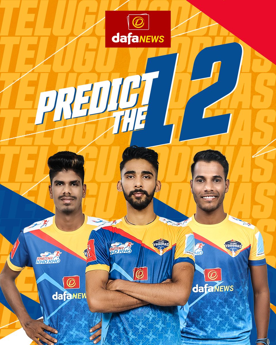 TeluguYoddhas's tweet photo. Another matchday, another opportunity to predict the starting line-up 😎
Participate in this fun activity by @dafanews in the comments section ⤵️
#MKvTY #LetsKhoYoddhas #YoddhasHum #AbKhoHoga #UltimateKhoKho #GMRGroup #GMRSports https://t.co/EVOlIhwA04