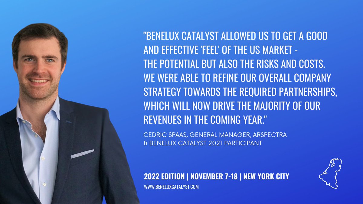 Looking to scale to the USA? Come spend 2 intense weeks (Nov 7-18) in NYC with fellow Benelux founders to test and validate your plans, build your network, and set your business up for exponential growth. #BeneluxCatalyst 
Info + application here: beneluxcatalyst.com