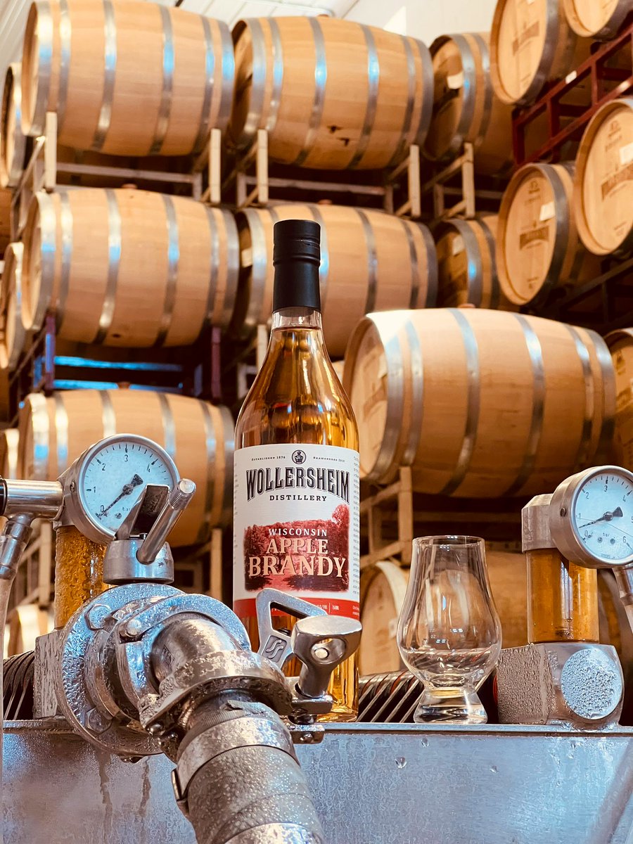 Bottling Wisconsin Apple Brandy today! Distilled from Wisconsin apples and aged in Wisconsin oak barrels. Available throughout Wisconsin 🍎