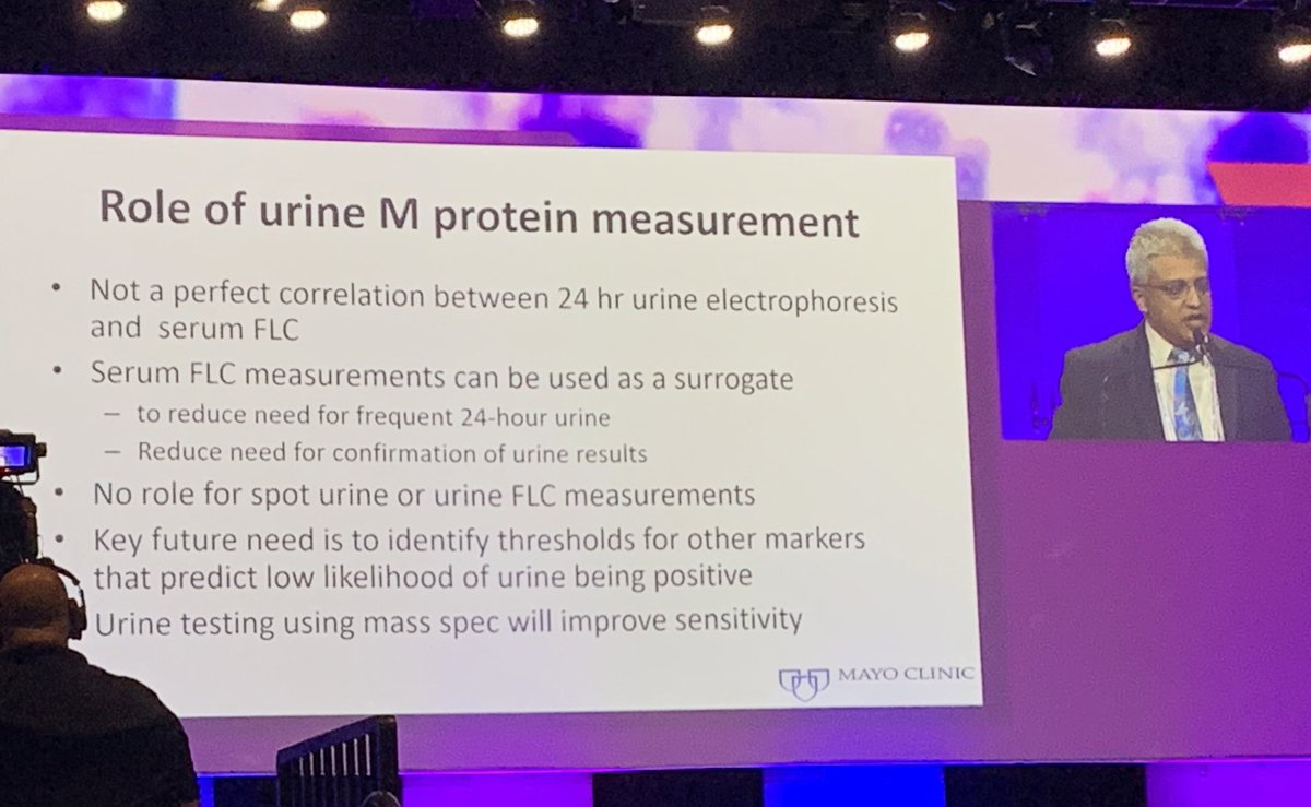 DrRakeshPopat's tweet photo. Getting close to removing the need for urine testing for BJP. Will be a relief for myeloma patients that have to bring 24hr samples when on trials.
#mmsm #IMS2022 https://t.co/J0TAEgFcKY
