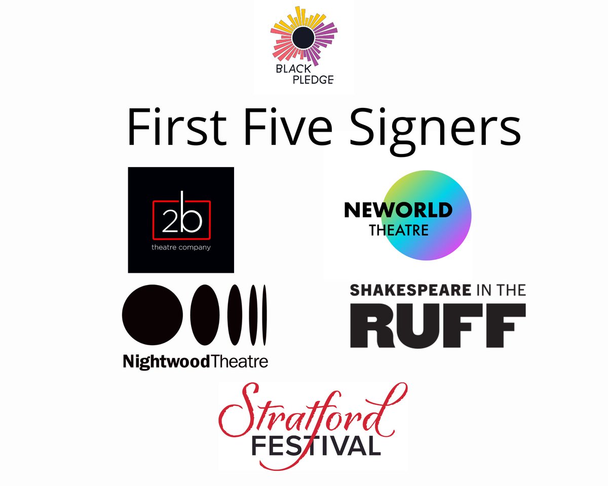 BlackPledgeCanada (@blackpledgeca) on Twitter photo We're excited to announce the first five organizations to sign The Black Pledge! <a href="/2btheatre/">2b theatre company</a> <a href="/NeworldTheatre/">Neworld Theatre</a> <a href="/nightwoodtheat/">Nightwood Theatre</a> <a href="/ShakespeareRuff/">Shakespeare Ruff</a> <a href="/stratfest/">Stratford Festival</a> Read more in our newsletter and a long awaited update from us - mailchi.mp/882fc5252255/u… We're excited to announce the first five organizations to sign The Black Pledge! <a href="/2btheatre/">2b theatre company</a> <a href="/NeworldTheatre/">Neworld Theatre</a> <a href="/nightwoodtheat/">Nightwood Theatre</a> <a href="/ShakespeareRuff/">Shakespeare Ruff</a> <a href="/stratfest/">Stratford Festival</a> Read more in our newsletter and a long awaited update from us - mailchi.mp/882fc5252255/u…