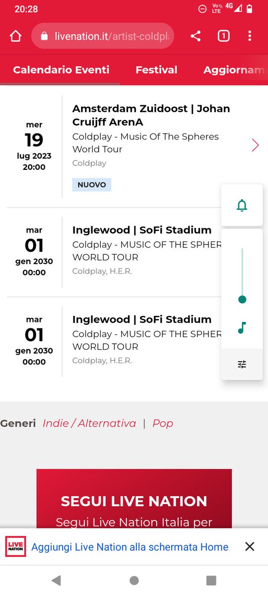 Finalmente ho trovato la data per il concerto dei Coldplay. I biglietti li stampo direttamente io, tanto c'è ancora tempo. È il 1 gennaio 2030 alle 00:00. #Coldplay