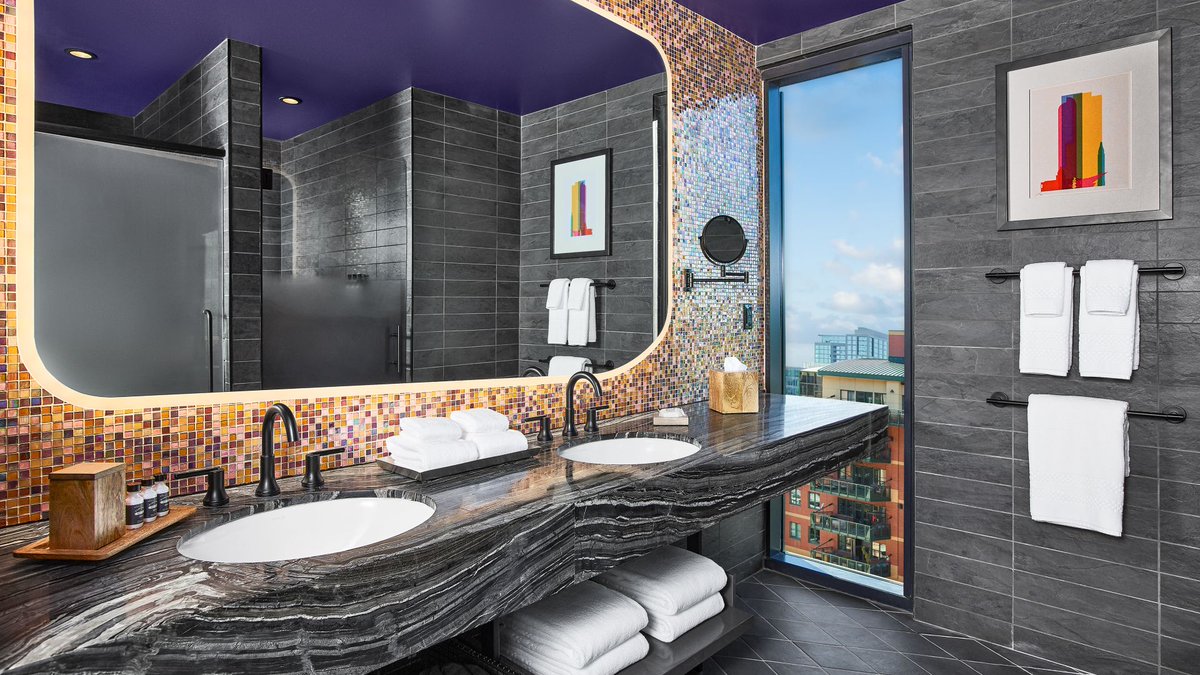 BryanAshleyInc's tweet photo. At The Rally Hotel, unique furnishings foster a feeling of fun while still affording restful comfort. For optimum rejuvenation, the guestrooms feature spacious bathrooms with beautiful stone-topped vanities for an extra luxurious and relaxing stay.

https://t.co/uGrhkQxwgz https://t.co/V76kWTSIBA