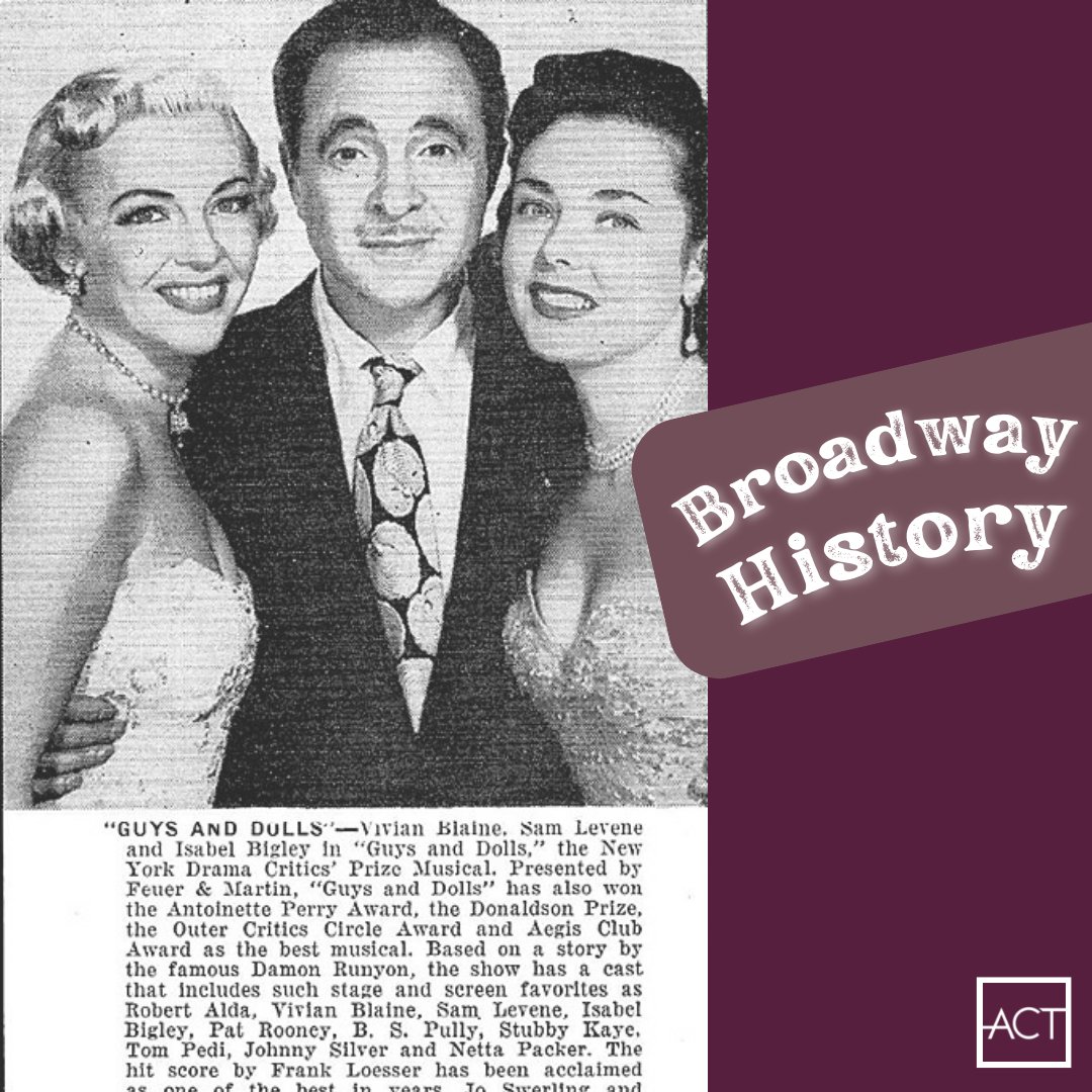 actofct's tweet photo. Did you know. . . 

The role of Nathan Detroit was given to actor Sam Levene before a single word of dialogue was even written for the character.

Be sure to get your tickets to GUYS AND DOLLS at ACT of CT while they’re still available. Link in bio!

#GuysAndDolls #ACTofCT https://t.co/FzaF4r2fEB