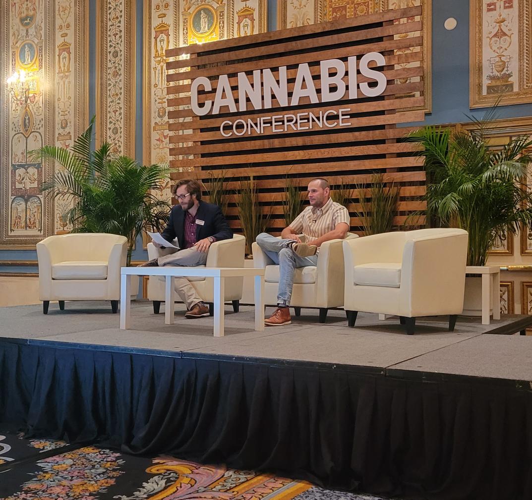 NoelleSki's tweet photo. Day 3 of @CBTmag 's #CannabisConference kicking off with Spotlight Session: Fireside chat with Paul Weaver of @bostonbeerco talking about Buds n Suds, and the co.'s experiences launching @Teapot, 1st cannabis-infused beverage line! https://t.co/XOKw4jrmyo