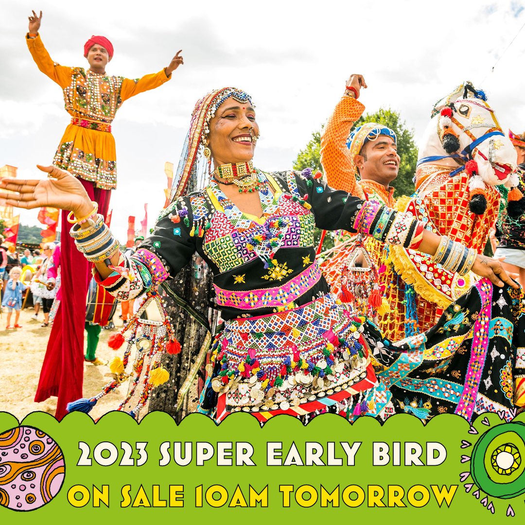 CampBestival's tweet photo. A limited number of Super Early Bird Tickets for Camp Bestival Shropshire 2023 are on sale from 10am tomorrow! 🎪Don't miss out on a saving of up to £50 per adult ticket compared to final prices ☀️

#CampBestivalShropshire https://t.co/rOEq2nqKcj