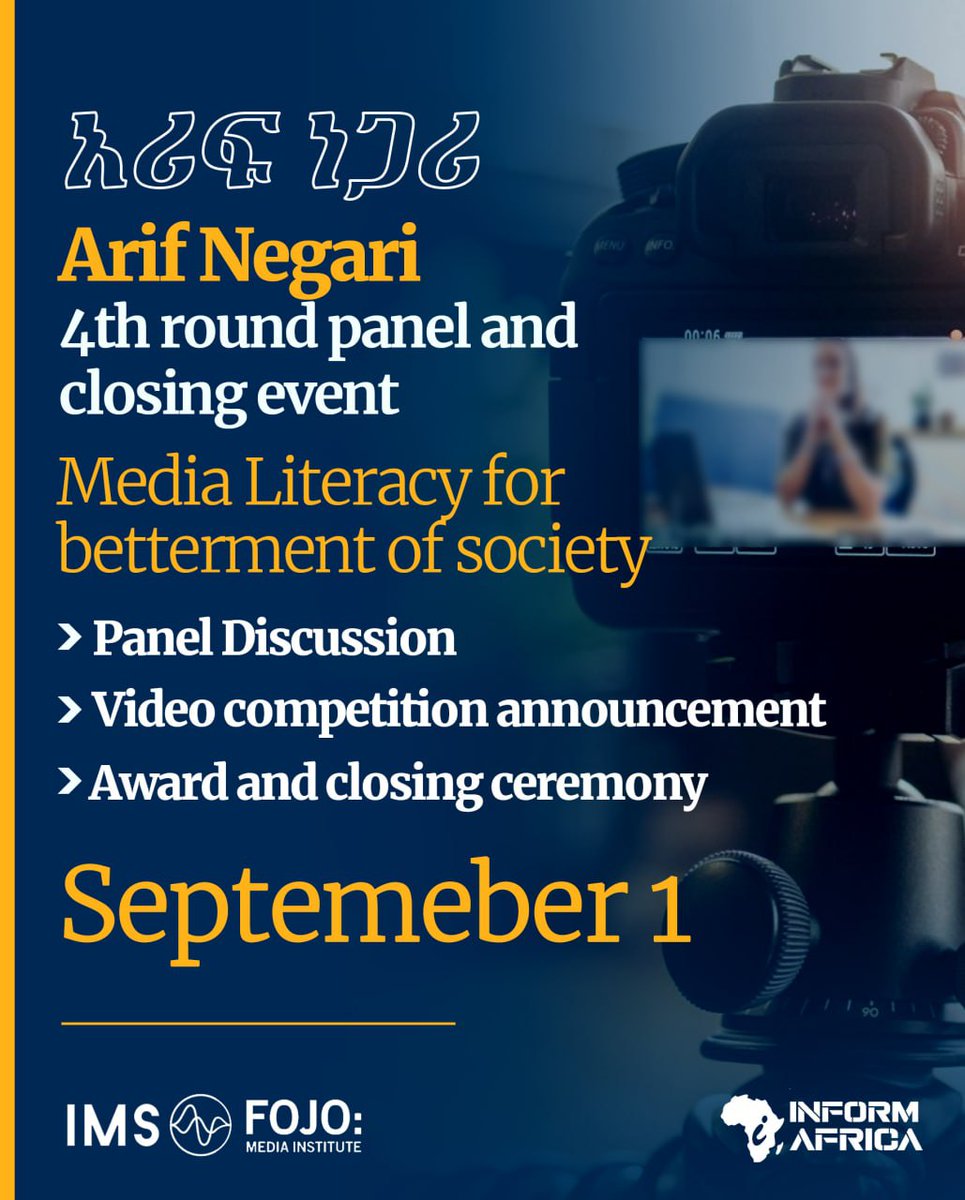 ArifNegari's tweet photo. Inform Africa in partnership with @FojoIms is pleased to announce the end of an eight month Media Literacy campaign, a panel discussion on "Media literacy for betterment of society."
#ArifNegari #medialiteracy #paneldiscussion https://t.co/ZSA3RTMNFa