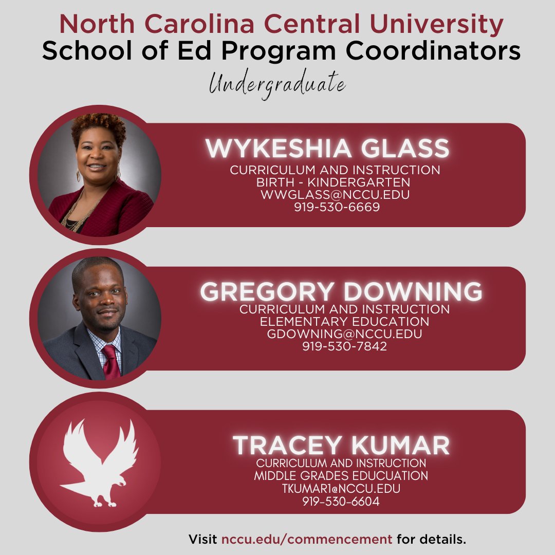 #NCCU Meet your 2022-2023 Program Coordinators for the NCCU School of Education.