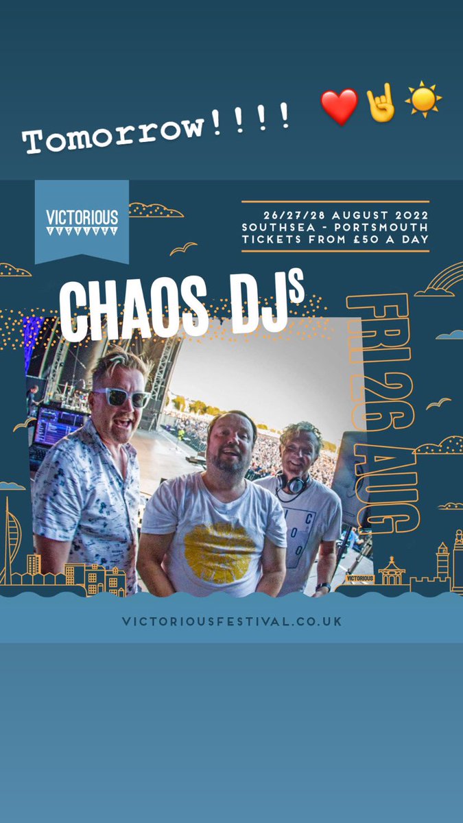 Tomorrow !!! <a href="/VictoriousFest/">Victorious Festival</a> <a href="/CHAOSclub/">Chaos Nightclub</a> ❤️🤘😎