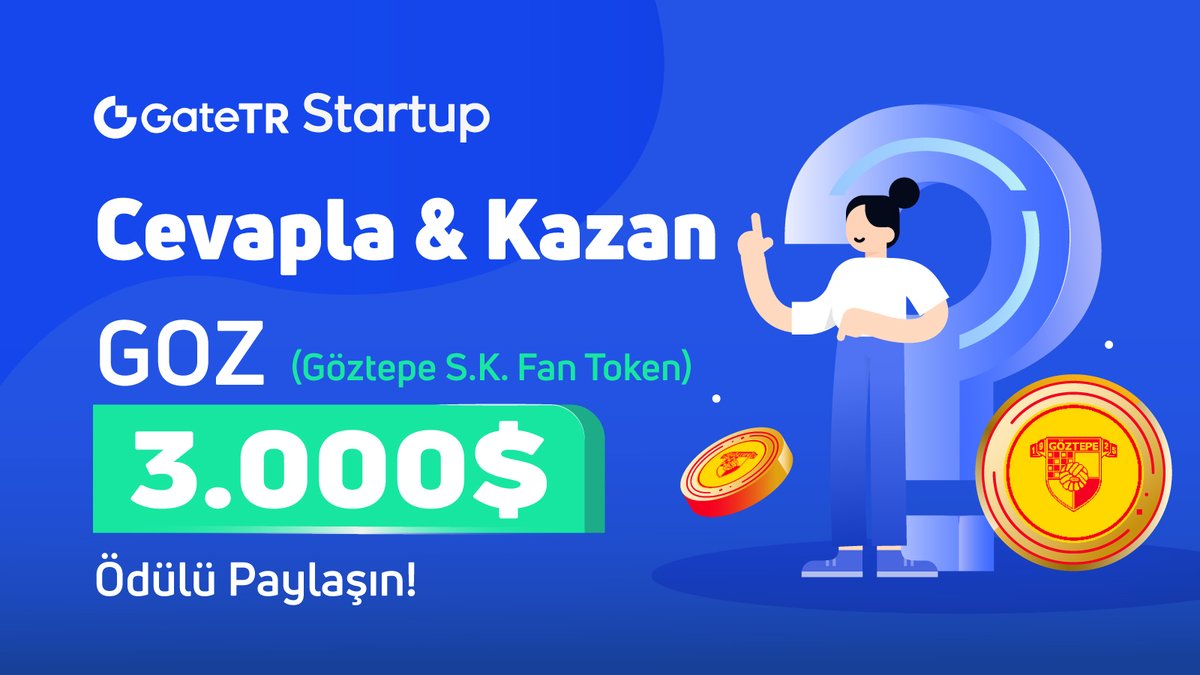 ⭐️Yanıtla &amp; Kazan ⭐️

🏆Göztepe S.K. Taraftar Token $GOZ Sorularını Yanıtla, 3,000$ Ödül Havuzunu Paylaş!

✅Takip &amp; RT
📝Soruları Yanıtla: forms.gle/fMqYVJi4BNWADD…

🕓Bitiş: 28 Ağustos 2022 13:00(TSİ)