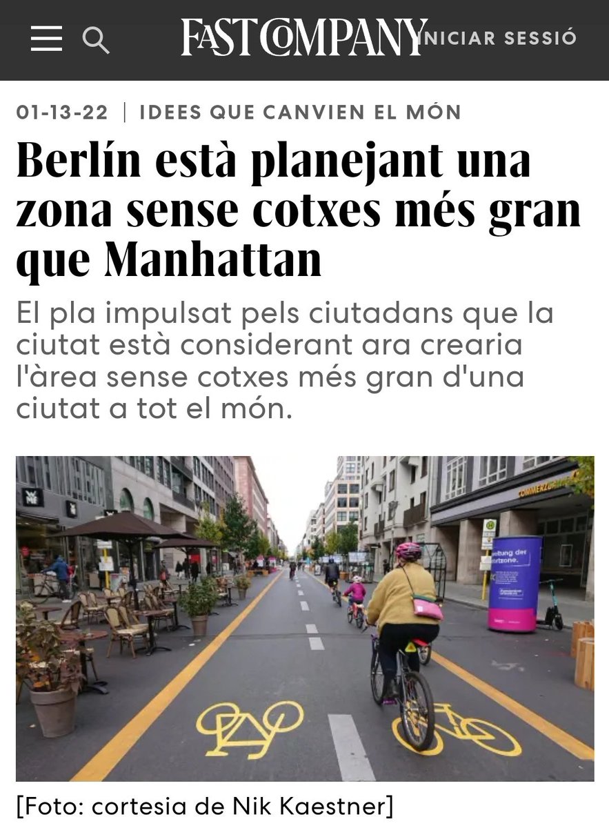 JoseLuisSTAP's tweet photo. #Berlín cerca eliminar cotxes privats de 88 km² al centre de la ciutat, tot l'espai dintre l'S-Bahn Ring. La major zona del planeta on en una ciutat tindrien prioritat, les #peatons, les #ciclistes i el #transportpúblic.
I aquí us queixeu de la #ZBE! https://t.co/4E4Gp2ZnLS https://t.co/8gvaMPjYlK