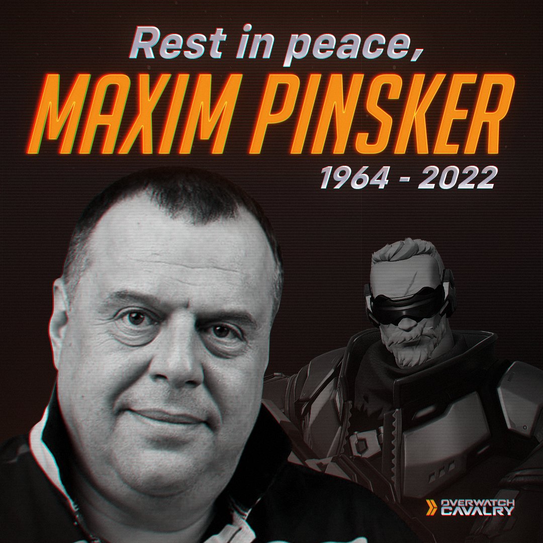 We regret to inform you that the Russian voice of Soldier: 76 in Overwatch has passed away.

Farewell Maxim Pinsker, aged 58.