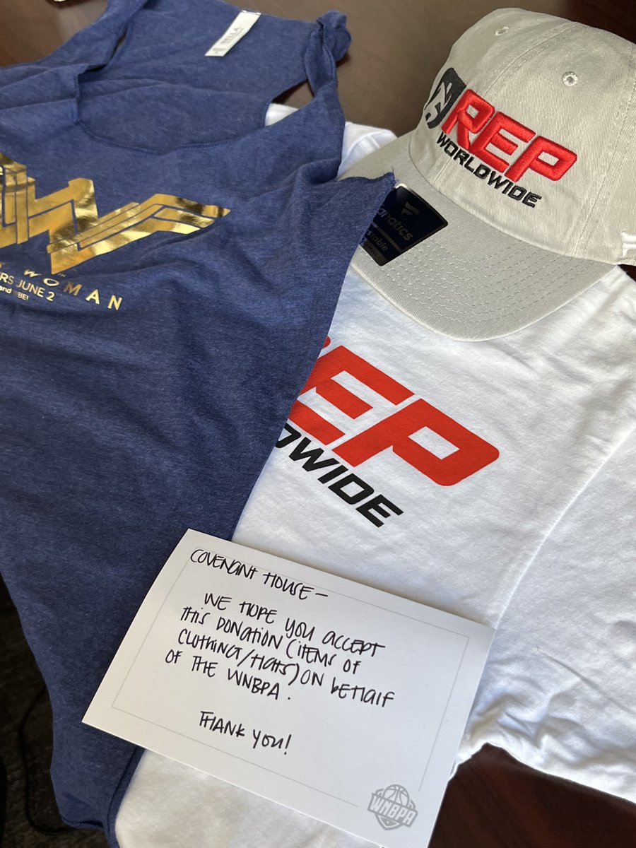 Thavk you ⁦<a href="/WNBA/">WNBA</a>⁩ for sending new clothing and warm wishes to ⁦<a href="/CovenantHousePA/">Covenant House PA</a>⁩.