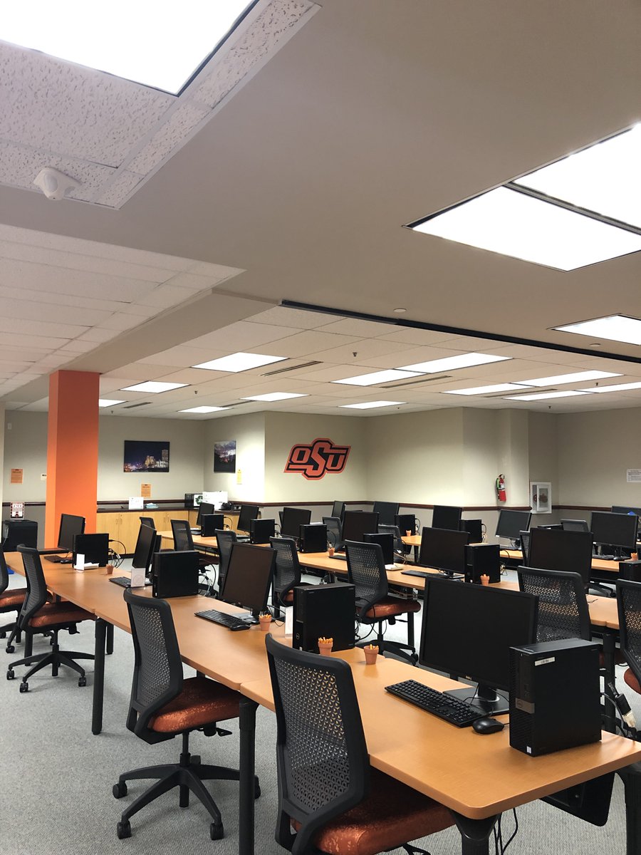 Need to print on campus? The library is one of a few great spots that offers free printing to OSU-Tulsa students! Check them out in the Main Hall Commons. 🖨️