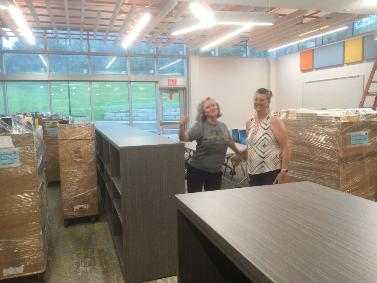 paehling's tweet photo. Thank you District Media Specialists for your help in shelving the media center at Bishop.   You are wondeful!
#bishoprps https://t.co/jsYzX5kwD3