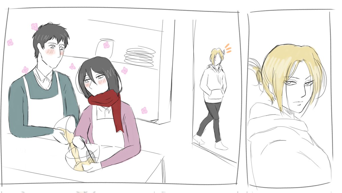 ily_gremlin's tweet photo. Day 3: Jealousy 
I love the idea of annie being the one who has a crush on bert but never doing anything about it 😣
#beruaniweek2022 https://t.co/sArjGKt707