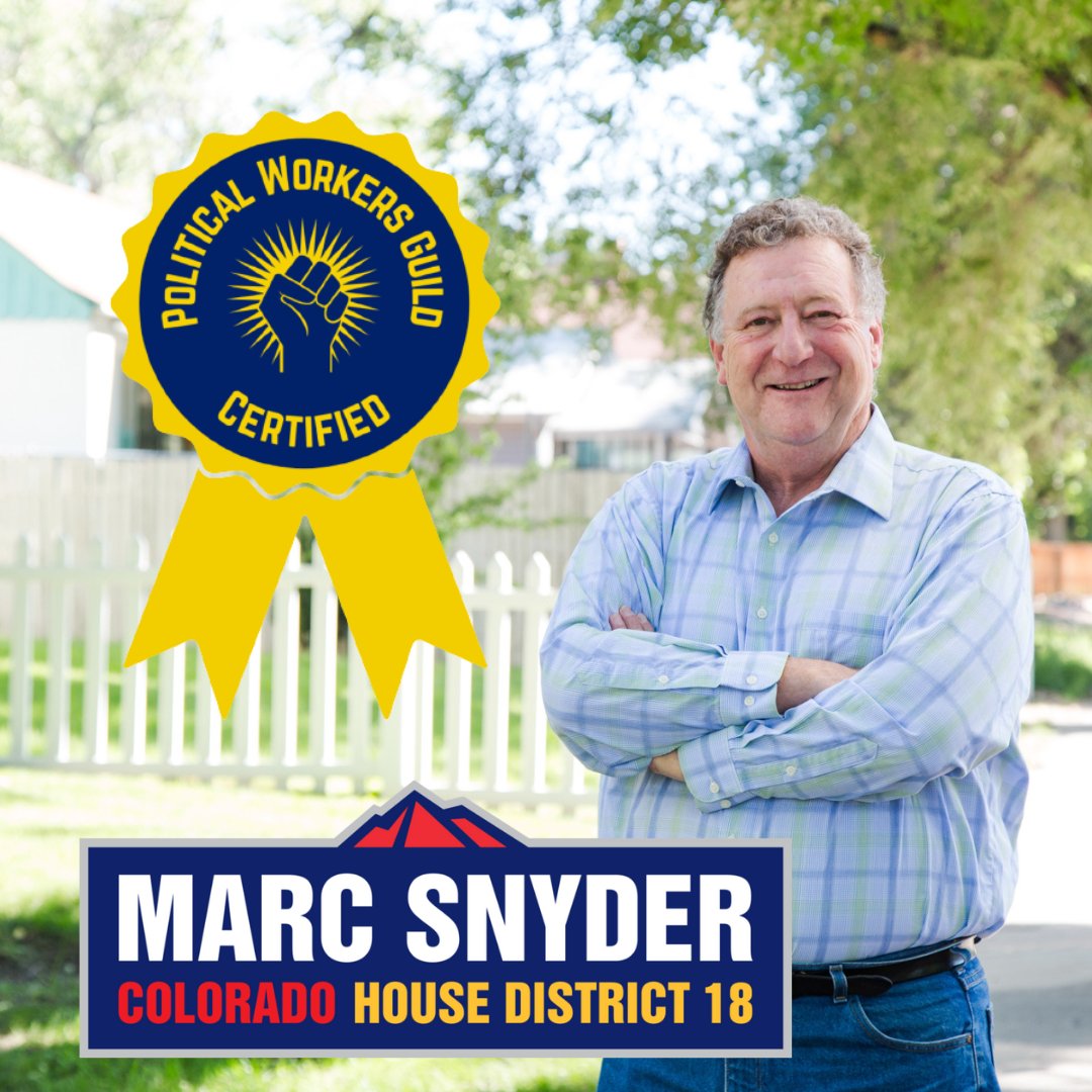Political workers are workers, period. That’s why I’m proud to be running a PWG Certified Campaign, and to be recognized for fair treatment and competitive compensation for my staff. #copolitics #unionstrong