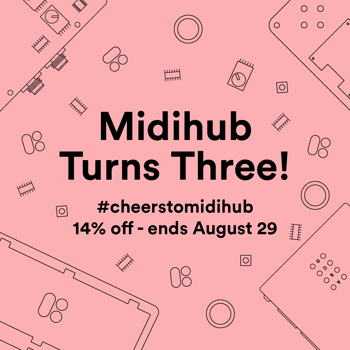 blokaslabs's tweet photo. #Midihub is ready for its 3rd birthday. Are you? ๐ฅณ
Starting now, with the code CHEERSTOMIDIHUB, you can get a 14% discount! The discount code is active till Monday midnight. ๐
Grab yours now: https://t.co/4yWRWE1uCL https://t.co/162YoR30Ot