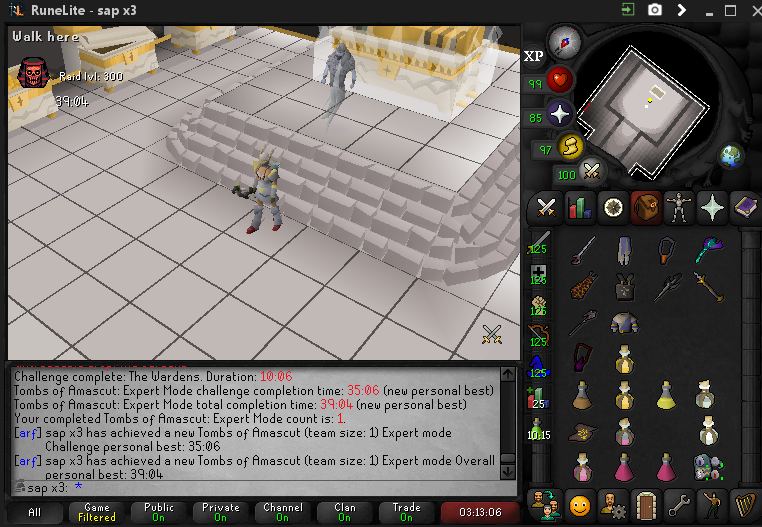 everyone tweeting about their raids3 progress, so I guess I'll do my yearly tweet and say solo expert completed