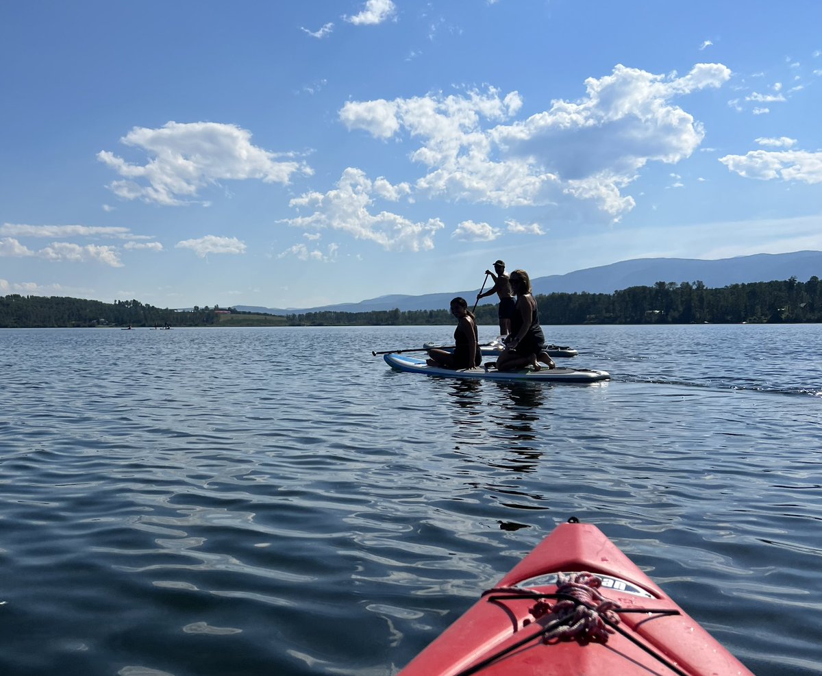 mmonkman's tweet photo. “The view from the Pelican” SD54 Admin team takes to the water to beat the heat after a great day of learning. (A “pivot” from the original planned hike - who knew it would be lake weather in late August in the valley? 🌞) @sd54BV @McDiarm57701680 @chrysalis57 https://t.co/UXSqePMauz