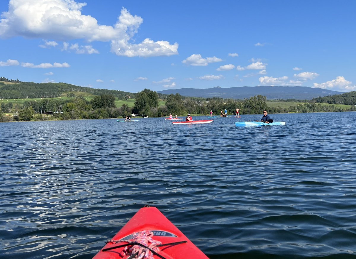 mmonkman's tweet photo. “The view from the Pelican” SD54 Admin team takes to the water to beat the heat after a great day of learning. (A “pivot” from the original planned hike - who knew it would be lake weather in late August in the valley? 🌞) @sd54BV @McDiarm57701680 @chrysalis57 https://t.co/UXSqePMauz
