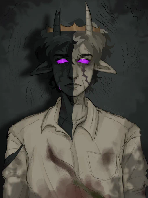 // blood , mild gore , violence , eye contact //Limbo .#ranboofanart 