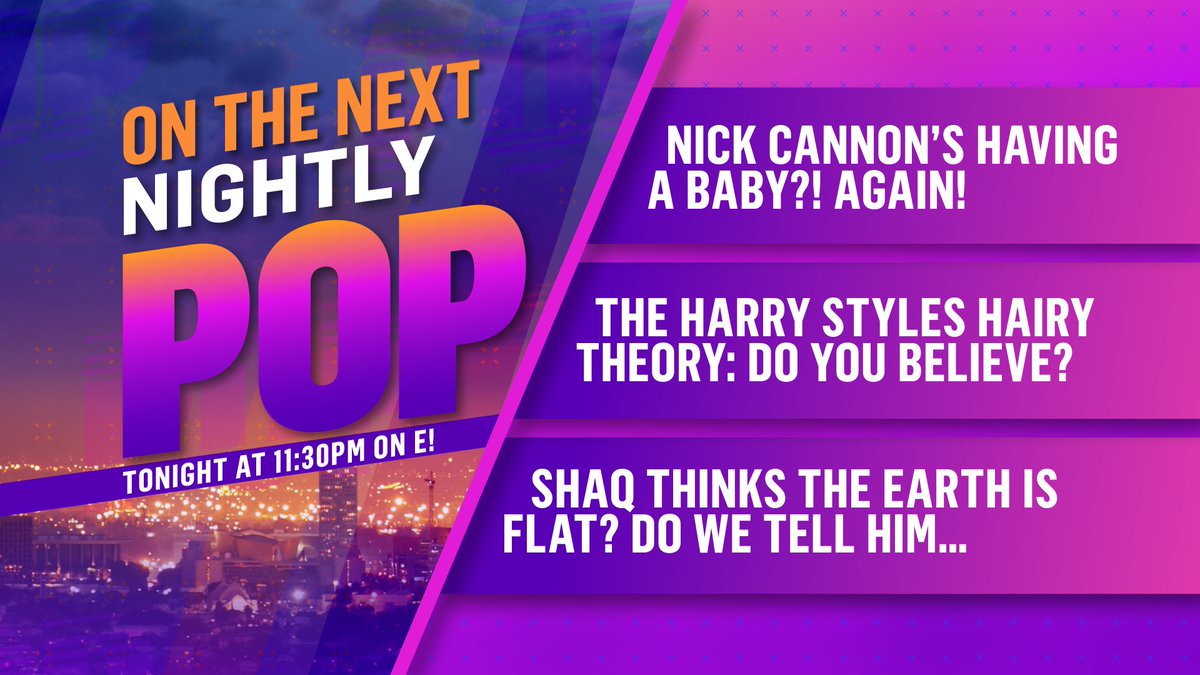 Slide into bed with us tonight at 11:30!! Hunty gets a special surprise🤩 @Morgan_Stewart @theninaparker @HunterMarch #NightlyPop #NickCannon #HarryStyles #Shaq