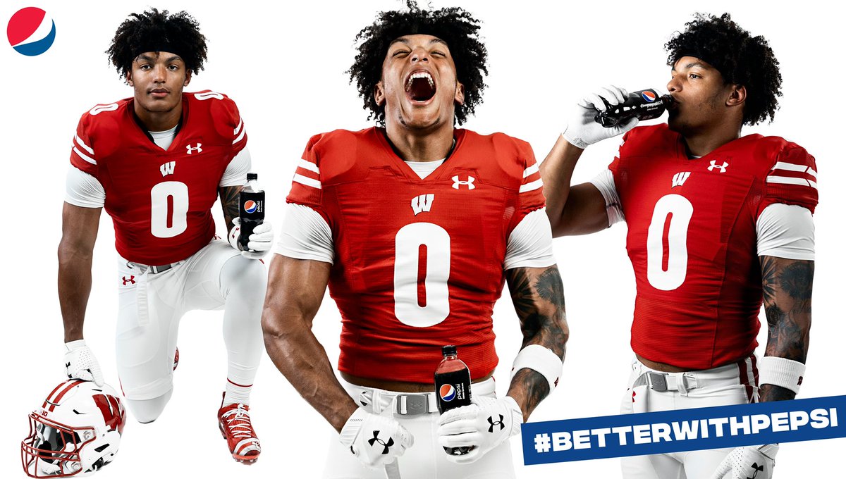 BraelonAllen's tweet photo. What's up @BadgerFootball fans? I teamed up with @Pepsi because Wisconsin Football is better with Pepsi. Find exclusive Badger graphics on Pepsi packages at all your favorite stores now. See you on Saturdays! #OnWisconsin #PepsiPartner https://t.co/siYzMrdBnt