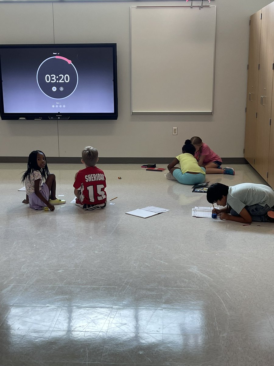 We had so much fun today taking our math lesson and stations to the Collab Lab! Love seeing these kids already working so well together✨🤍 <a href="/SRE3C/">Sandbrock Ranch Elementary</a>