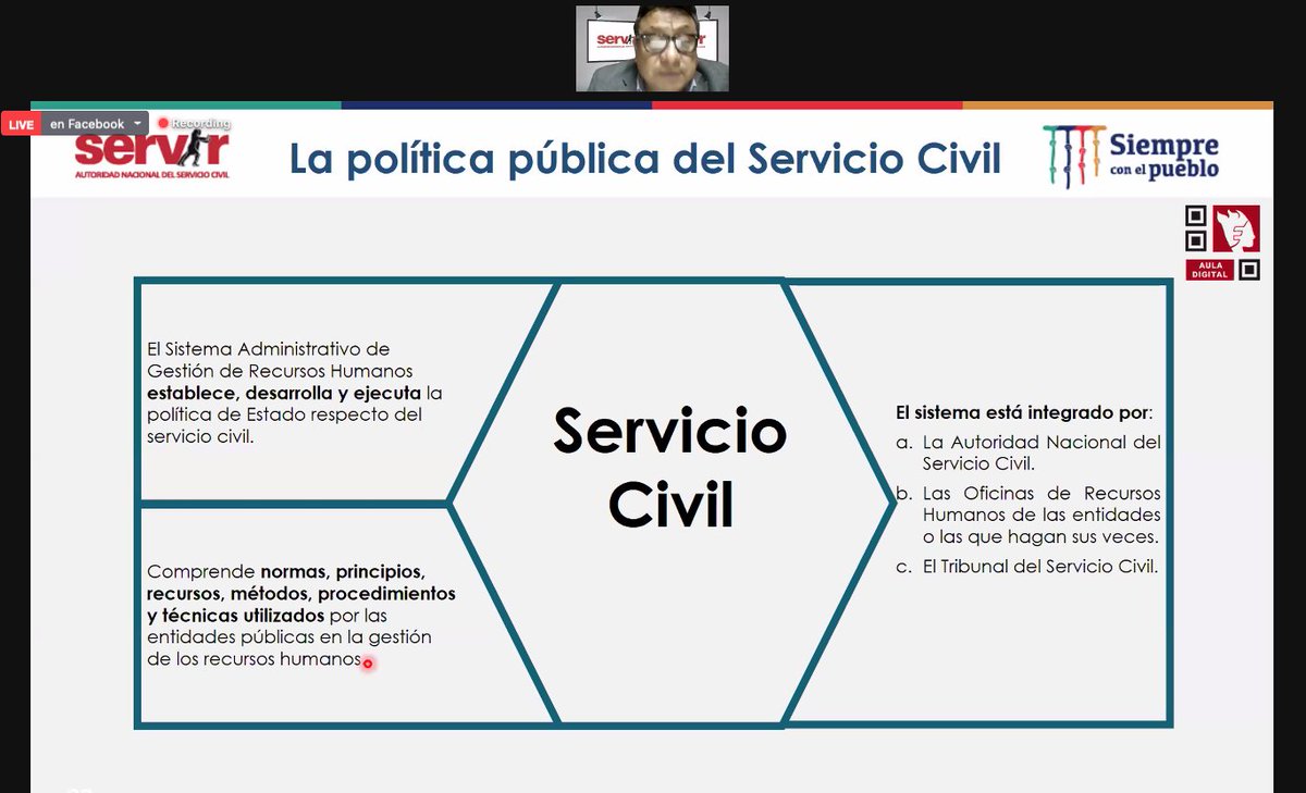 SERVIR_PERU's tweet photo. 🗣️Cristian León @xtianleonvilela de SERVIR: #SERVIR como rector del #SAGRH que busca la gestión de #RRHH en la #FunciónPública contribuya en la mejora calidad de vida de la #ciudadanía, es decir generar #ValorPúblico, a favor de las y los ciudadanos.' https://t.co/MkFFL6qisH