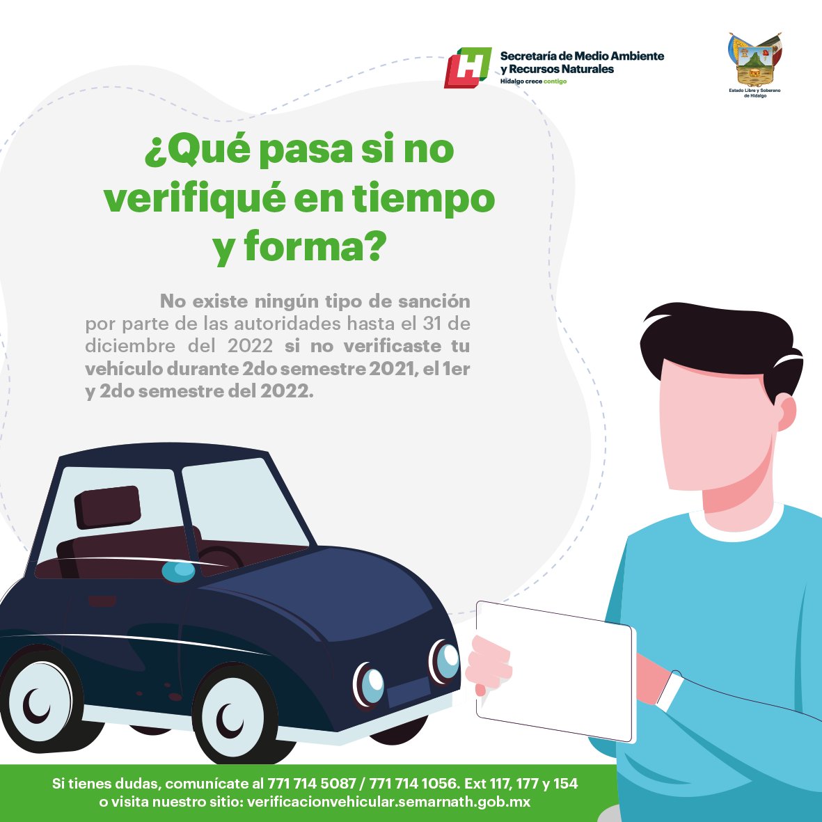 medioambiente_H's tweet photo. No te preocupes si aun no haz verificado #SinMultas
Consulta:
https://t.co/4BnNGu6U4m 
para más información. https://t.co/yQLBFxDaJq