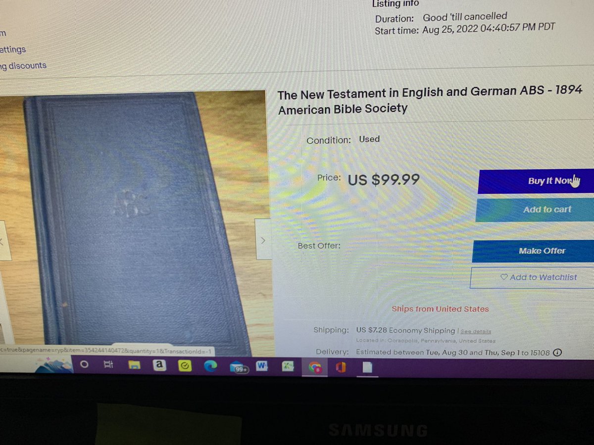 BSbargains's tweet photo. Was in the ‘free bin’ at a rummage sale. Excellent condition, 1894

I was 50 people back in line, shopped, saw the bin as I was leaving, loaded my car first a few blocks away, then came back and got a few items from free bin

At least 100+ people walked past over 20+ minutes https://t.co/agUYJenIe3