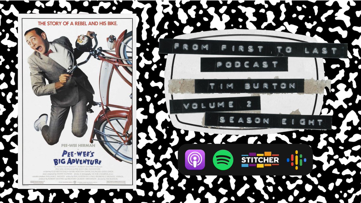 A cult icon thats part man, part child, whose love for a bike takes him on a cross country adventure. Pee-Wee's Big Adventure is Tim Burton's debut film &amp; it's inventive &amp; absurd approach is fascinating. Here it here linktr.ee/fftlpodcast

#timburton #fftlpodcast #peeweeherman