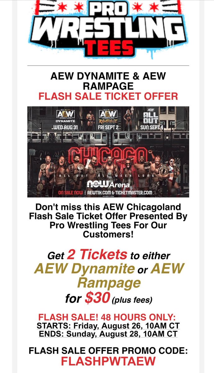 WrestleTix on Twitter "Pro Wrestling Tees sent out an email blast for