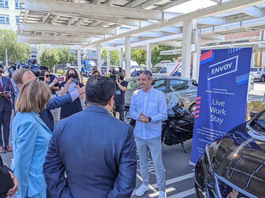 envoythere's tweet photo. Honored to participate in the @laincubator event today with @SpeakerPelosi and @RepJimmyGomez to highlight the climate action taken with the #InflationReductionAct
#EVs #EVsuccess #climateaction #SpeakerPelosi https://t.co/A1Hhkuygkk
