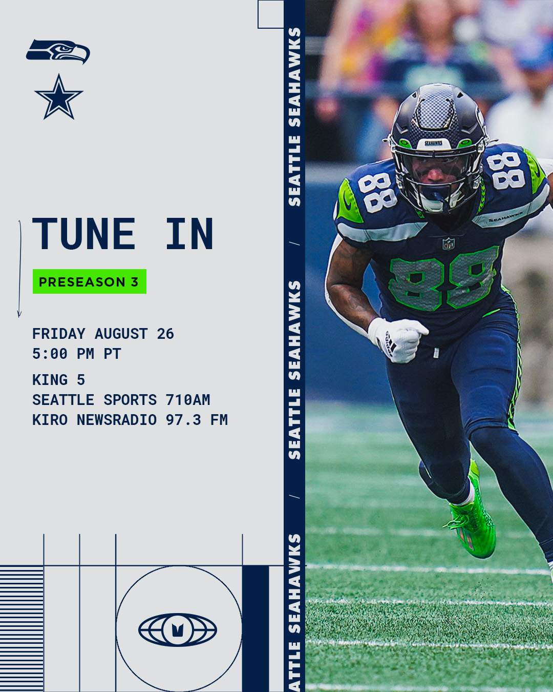 Seattle Seahawks on X: '24 hour notice. ⏳ Up next: #SEAvsDAL on  @KING5Seattle  / X