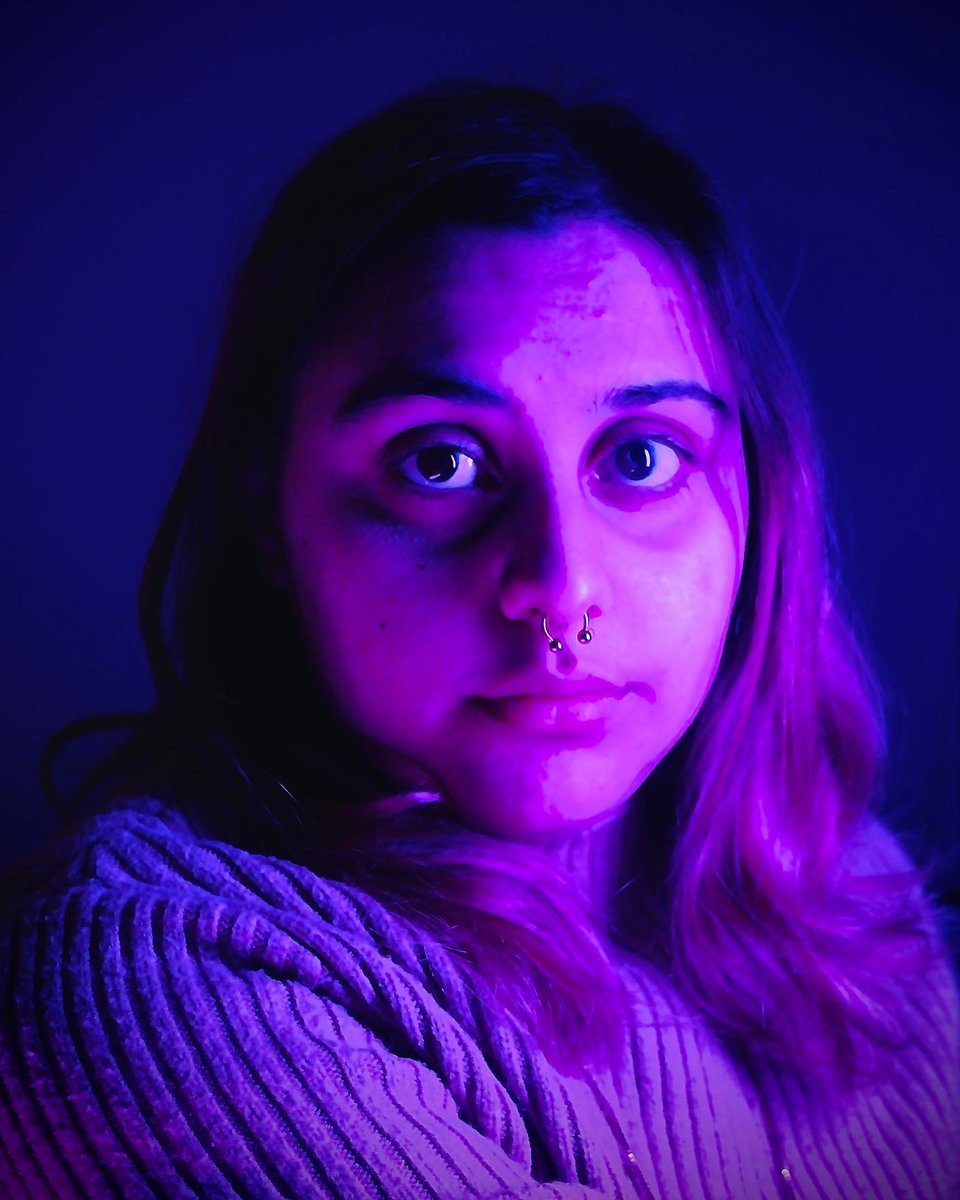blindluckphotog's tweet photo. #selfportrait in honour of celebrating #wearitpurpleday! https://t.co/65vOAyQ3RC
