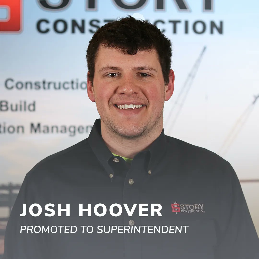 StoryConstrct's tweet photo. Another superintendent promotion 💥 💥 💥 Josh Hoover has learned from some of the best at Story since joining the company as a project engineer in 2018. We're looking forward to seeing Josh make a huge impact in his new role. #buildyourstory https://t.co/oJNP8GjNW5