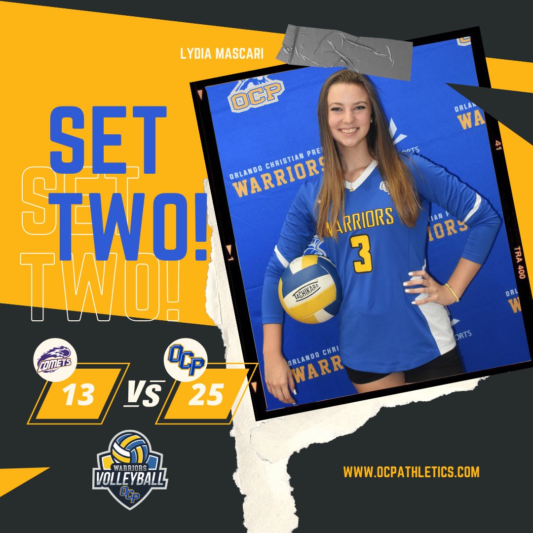 OCPAthletics's tweet photo. Lady Warriors go up 2-0! Looking for the sweep in the 3rd set. @osvarsity #SeasonofTruth https://t.co/G9jUUGQ2PW