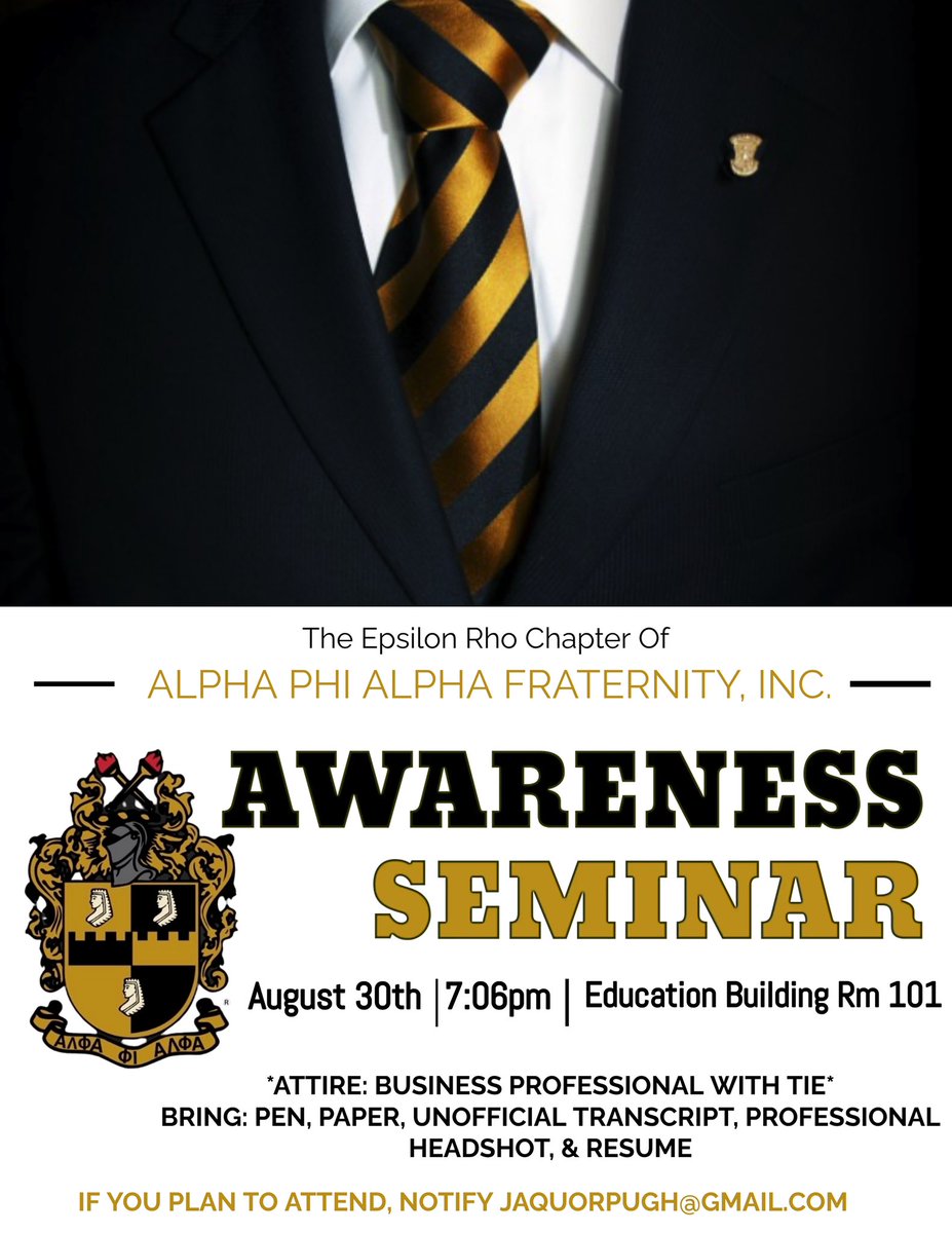 LamarAlphas's tweet photo. Gentlemen of Lamar University, if you are interested in becoming part of the first intercollegiate historically African American fraternity, Alpha Phi Alpha fraternity inc. We will be having an Awareness Seminar on Aug 30th. See the flyer for details. https://t.co/INNoESeDJf