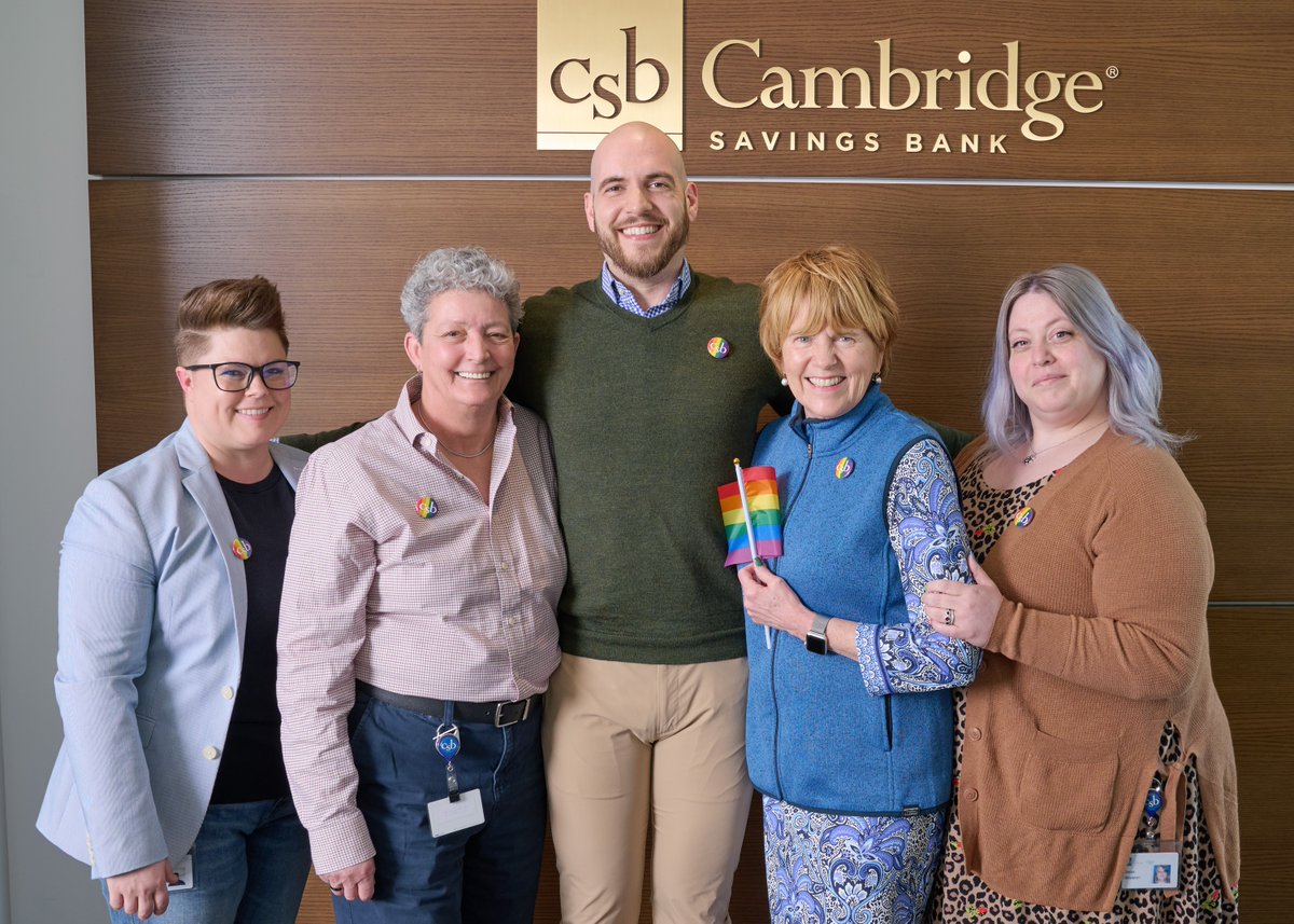 CambridgeBank's tweet photo. Wow! So honored to have our CSB Pride Employee Resource Group (ERG) be featured in this article from @bostonspirit and sit alongside other local organizations who are also doing great and meaningful work in the LGBTQ+ space. Read on to learn more. 
https://t.co/hIBdag5Tkr https://t.co/XElAt20Zmn