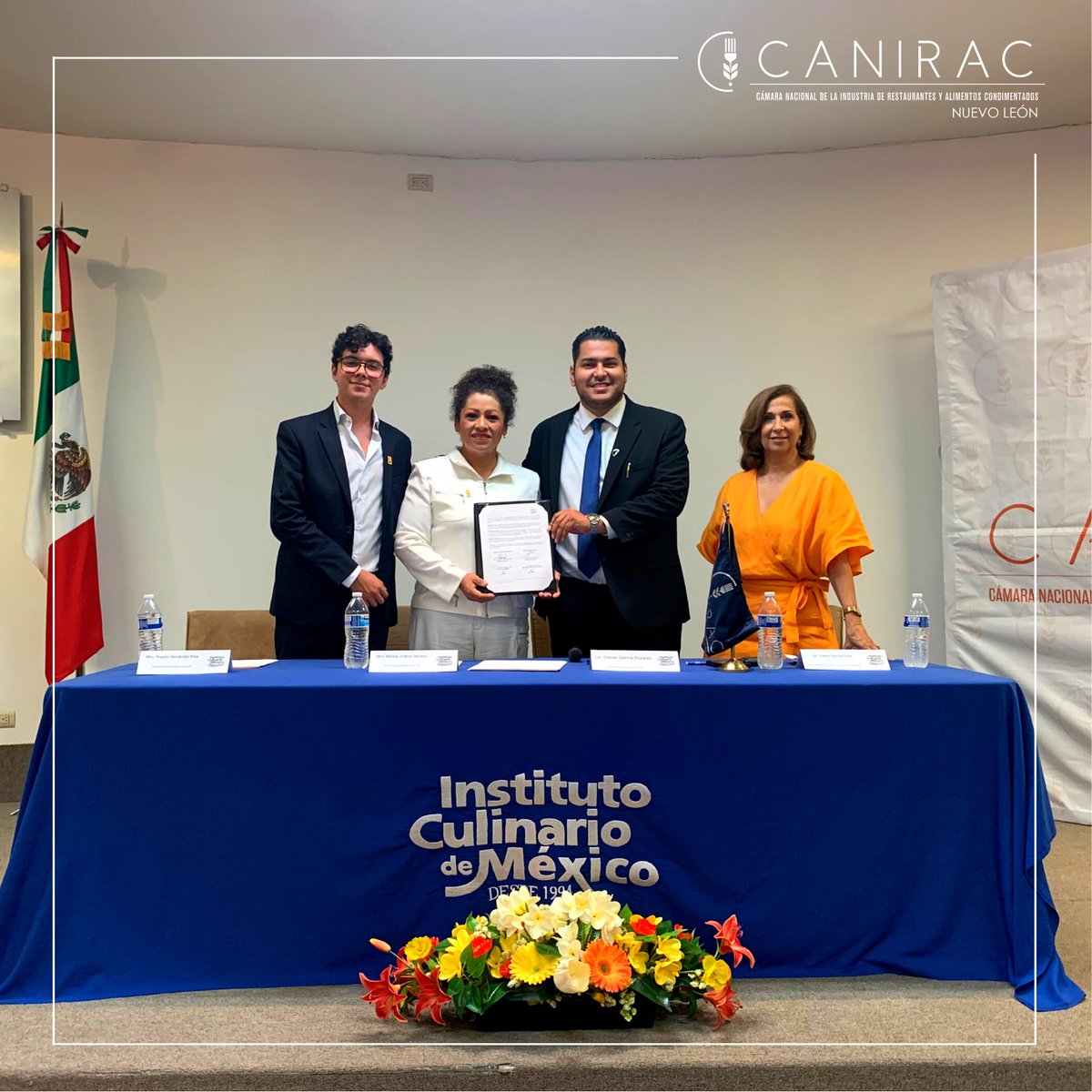 DaanielGRM's tweet photo. 🍽 | El día de ayer celebramos la Firma del Convenio entre CANIRAC Nuevo León y el Instituto Culinario de México.

Con el fin de trabajar en conjunto para el beneficio de los estudiantes de la institución y la industria gastronómica. 

#UnidosServimosANuevoLeón https://t.co/ppsrTvraQb