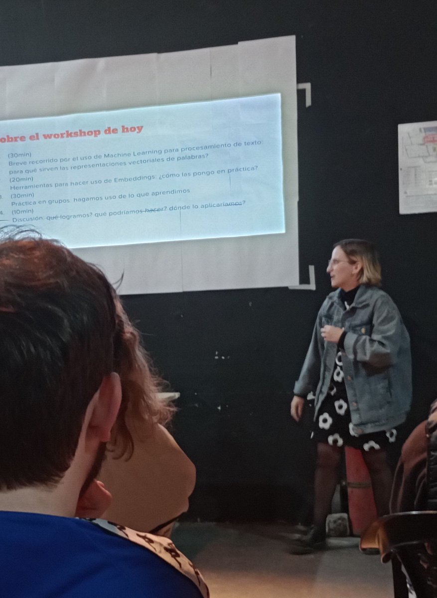 Super entusiasmado con el workshop de #Pepa <a href="/pepaurtiz/">Paloma Urtizberea</a> sobre Machine Learning para procesar texto

#MediaParty #innovation #news #Journalism

Cc <a href="/DesconfioA/">Desconfío Argentina</a>