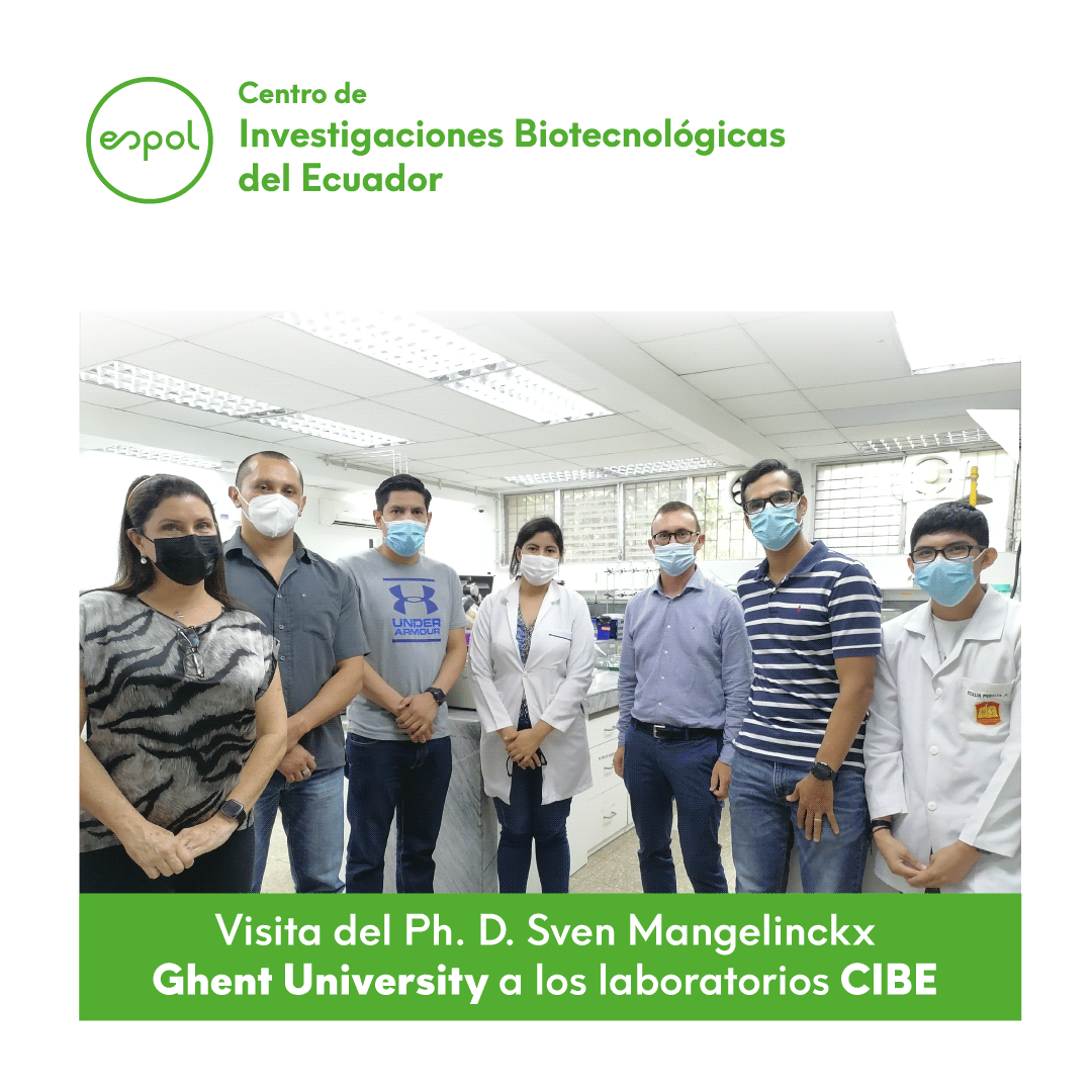 cibe_espol's tweet photo. En las instalaciones de CIBE recibimos la visita del Ph.D. Sven Mangelinckx del departamento de Química Verde y Tecnología de la Facultad de Ingeniería en Biociencias de la @ugent,quién además pertenece al grupo de investigación #SynBioC
Trabajamos para mejoras de la sociedad🇧🇪🇪🇨 https://t.co/LOHQhQLJ33