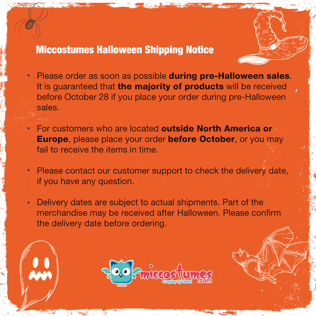 on Twitter "👻Miccostumes Halloween Shipping Notice👻 Please arrange your order