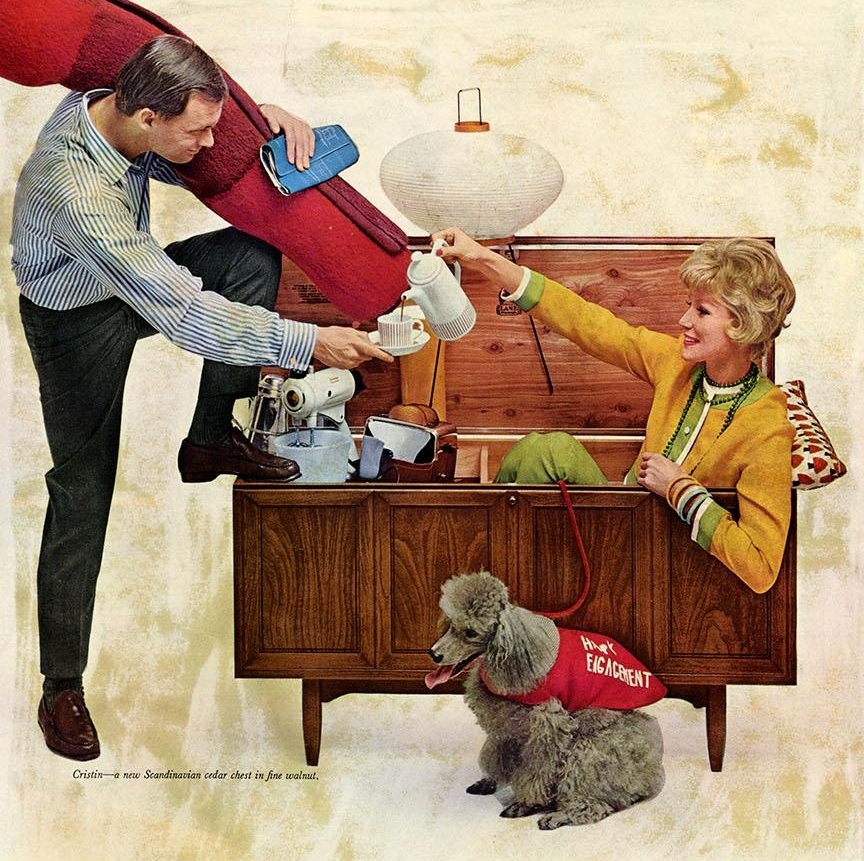 VirginiaMuseum's tweet photo. At the turn of the 20th century, furniture-making & textiles became one of the South's manufacturing mainstays. Join us as we go #InsidetheCollection to explore the #VirginiaHistory behind the iconic @LaneHomeFurn Cedar Chest (shown here in a 1963 ad).
https://t.co/bRuzujlCPP https://t.co/Vi5nqQIOgB